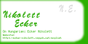 nikolett ecker business card